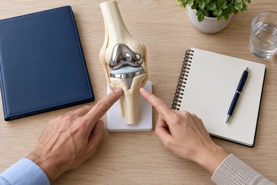 Discussing medical records during a consultation